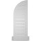 Ekena Millwork Quarter Round Top Right Surface Mount PVC Gable Vent w/ 2"W x 2"P Brickmould Sill Frame, 12"W x 34"H GVPQR12X3403SF - alternate 4